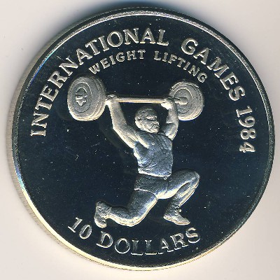 Liberia., 10 dollars, 1984