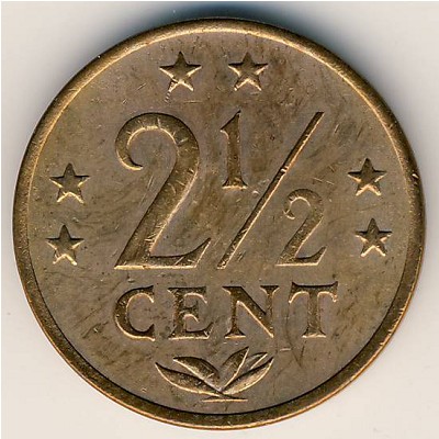 Antilles, 2 1/2 cents, 1970–1978