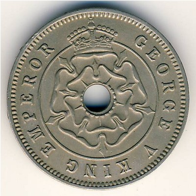Southern Rhodesia, 1/2 penny, 1934–1936