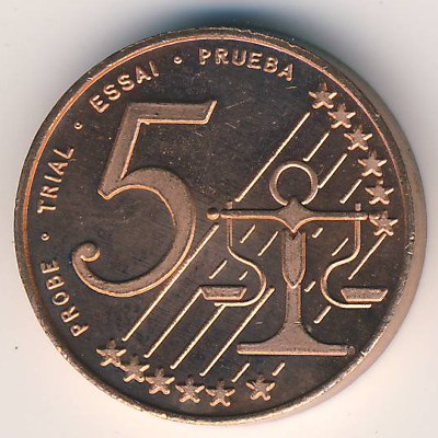 Cyprus., 5 euro cent, 2004