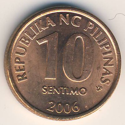 Филиппины, 10 сентимо (2006–2017 г.)