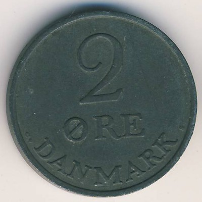 Denmark, 2 ore, 1956–1971