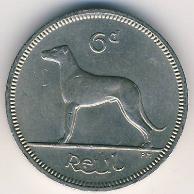 Ireland, 6 pence, 1942–1969