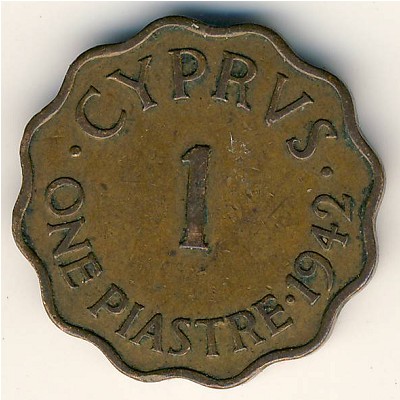 Cyprus, 1 piastre, 1942–1946