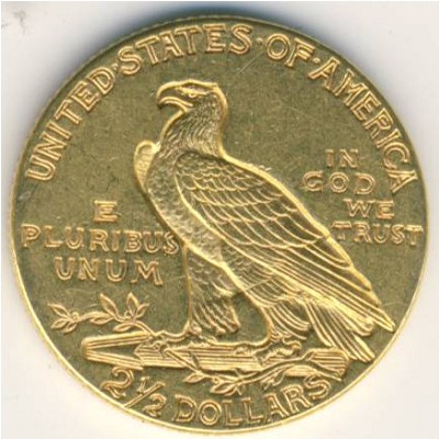 США, 2 1/2 доллара (1908–1929 г.)