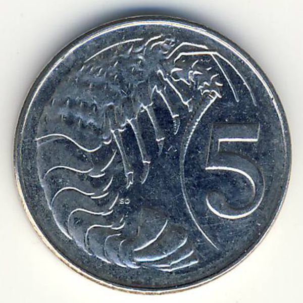 Каймановы острова, 5 центов (2002 г.)