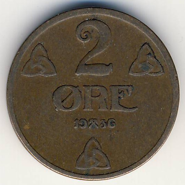 Норвегия, 2 эре (1936 г.)