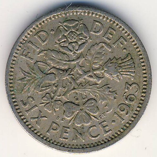 Великобритания, 6 пенсов (1963 г.)