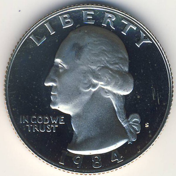 Доллар 95 году. Доллар США монета 1987г. Монета 1/4 доллара США 1986. 1 Доллар монета.