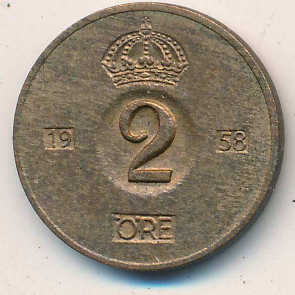 Швеция, 2 эре (1958 г.)