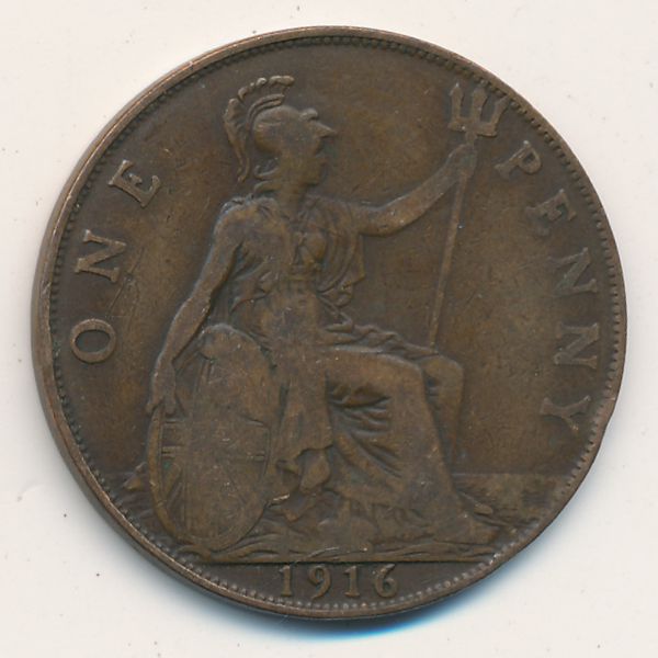 Великобритания, 1 пенни (1916 г.)
