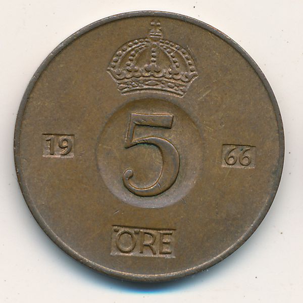 Швеция, 5 эре (1966 г.)