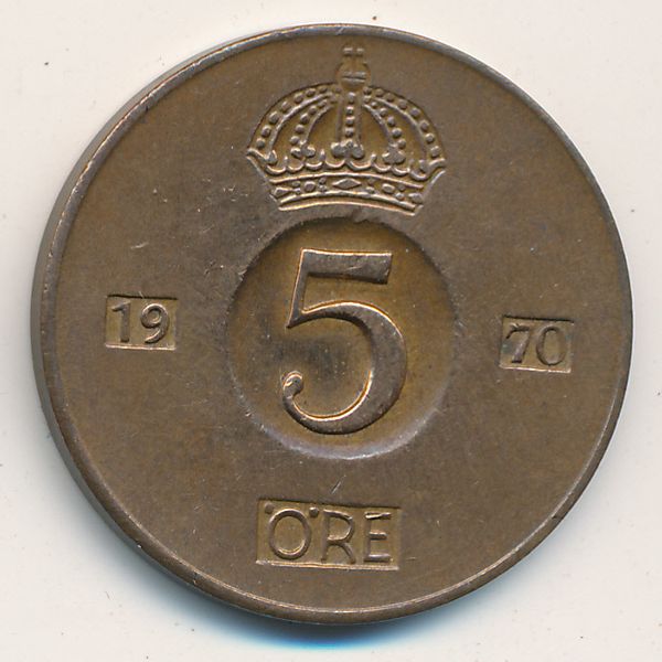 Швеция, 5 эре (1970 г.)