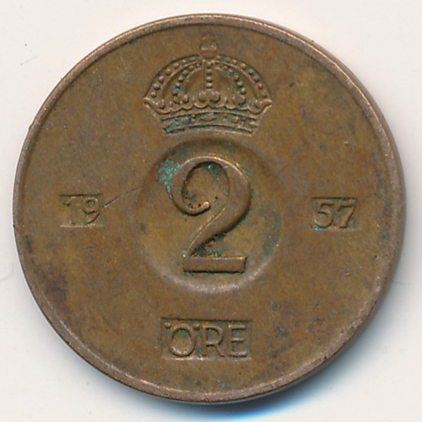 Швеция, 2 эре (1957 г.)