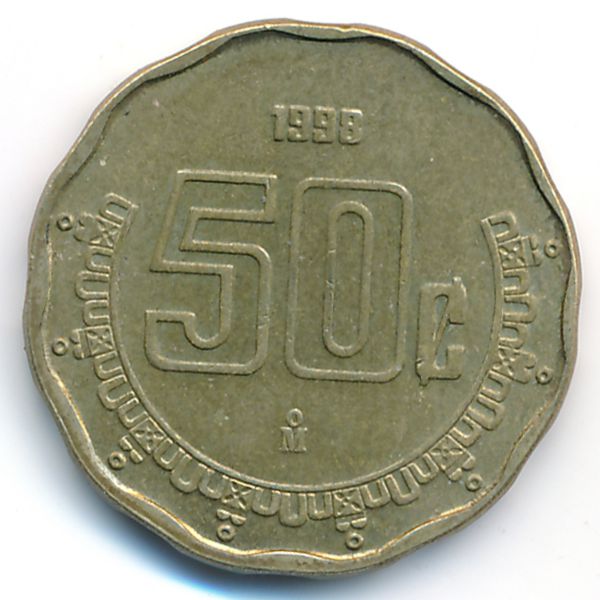 Мексика, 50 сентаво (1998 г.)