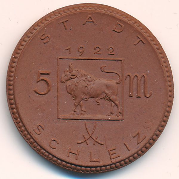 Шлейц., 5 марок (1922 г.)