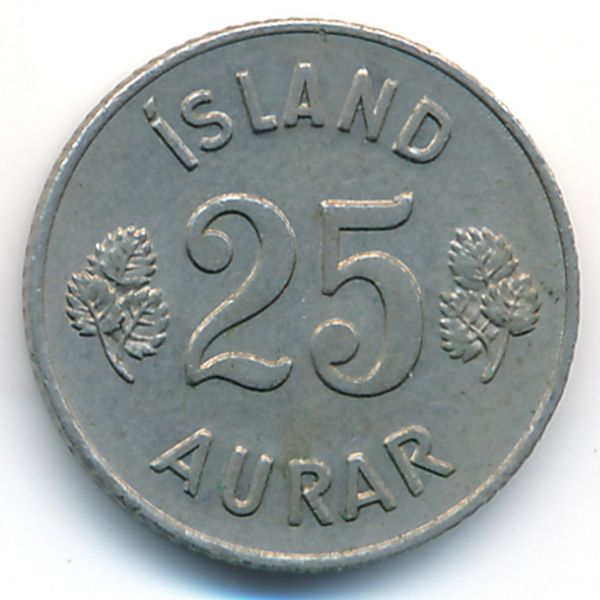 Исландия, 25 эйре (1958 г.)