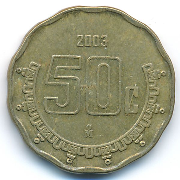 Мексика, 50 сентаво (2003 г.)