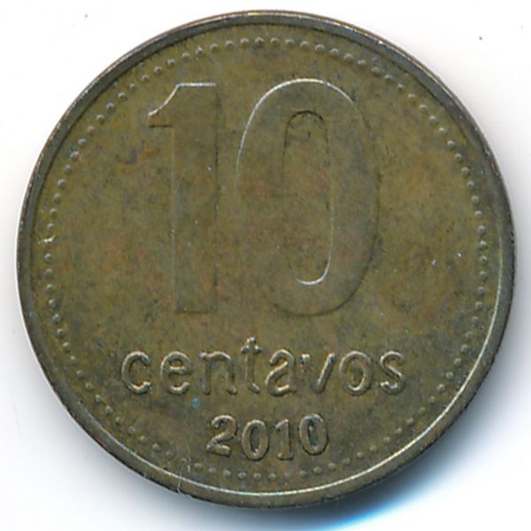 Аргентина, 10 сентаво (2010 г.)