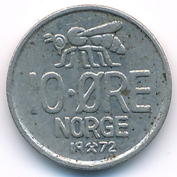 Норвегия, 10 эре (1972 г.)