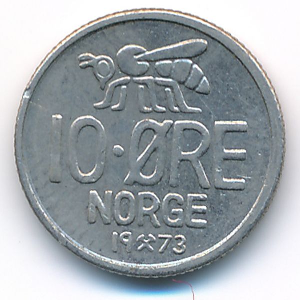 Норвегия, 10 эре (1973 г.)