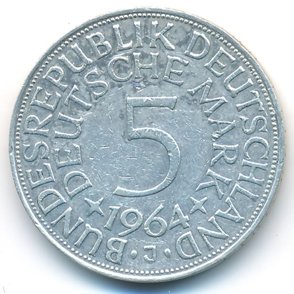 ФРГ, 5 марок (1964 г.)