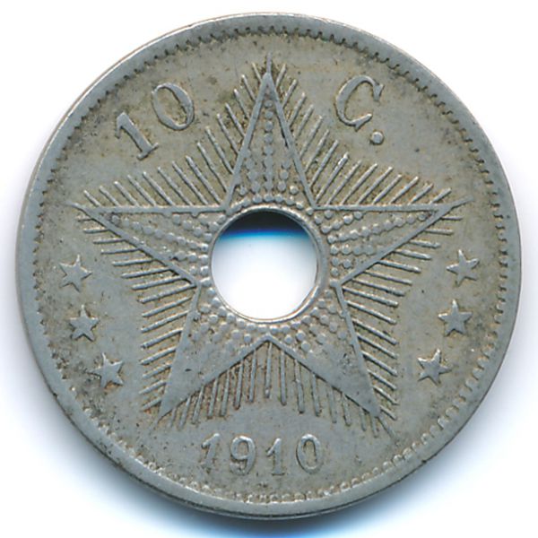 Бельгийское Конго, 10 сентим (1910 г.)