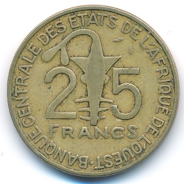 Западная Африка, 25 франков (1990 г.)