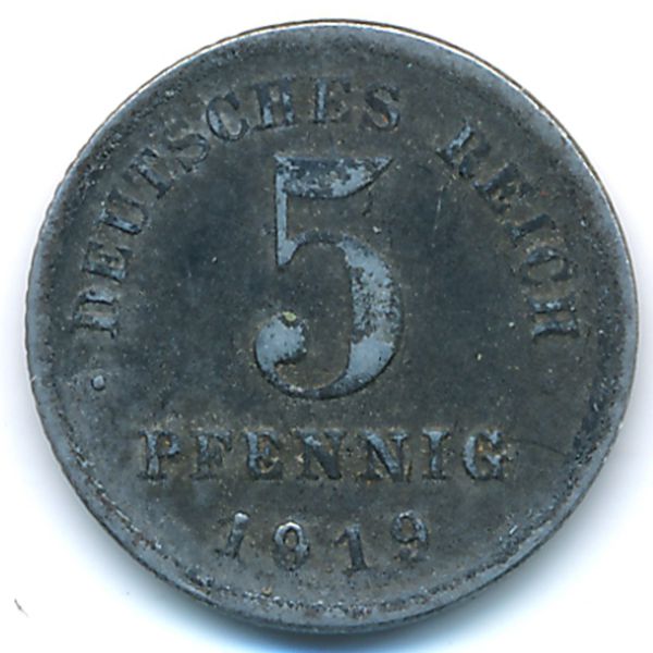 Германия, 5 пфеннигов (1919 г.)