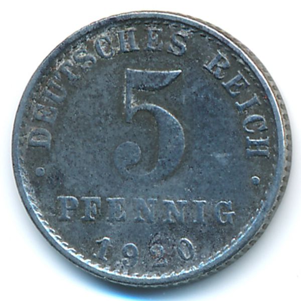 Германия, 5 пфеннигов (1920 г.)