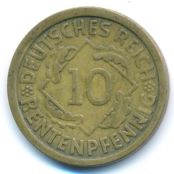 Веймарская республика, 10 рентенпфеннигов (1924 г.)