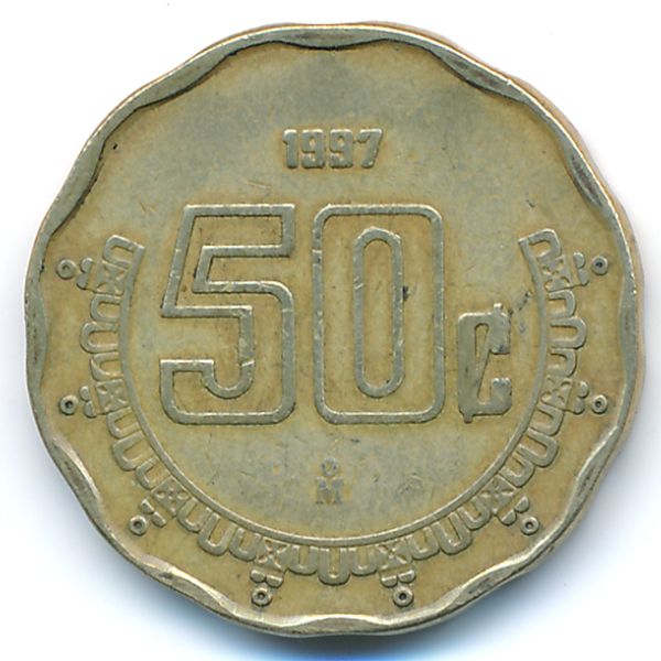 Мексика, 50 сентаво (1997 г.)