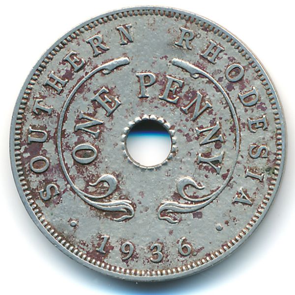 Южная Родезия, 1 пенни (1936 г.)