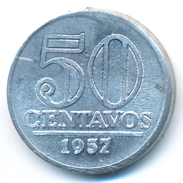 Бразилия, 50 сентаво (1957 г.)