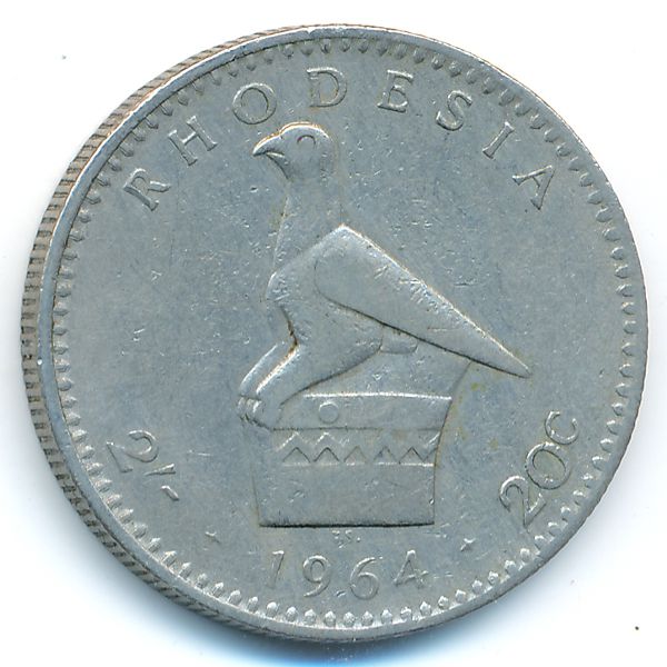 Родезия, 2 шиллинга-20 центов (1964 г.)