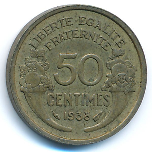 Франция, 50 сентим (1938 г.)