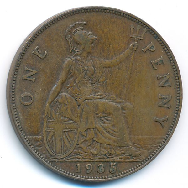 Великобритания, 1 пенни (1935 г.)