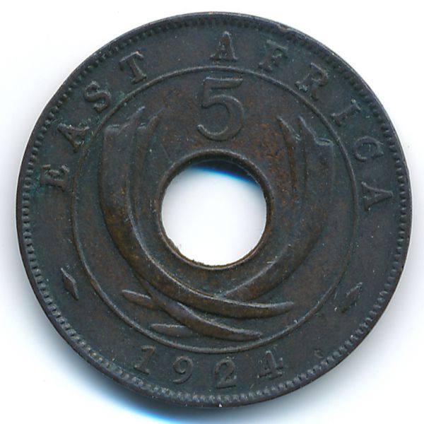 Восточная Африка, 5 центов (1924 г.)