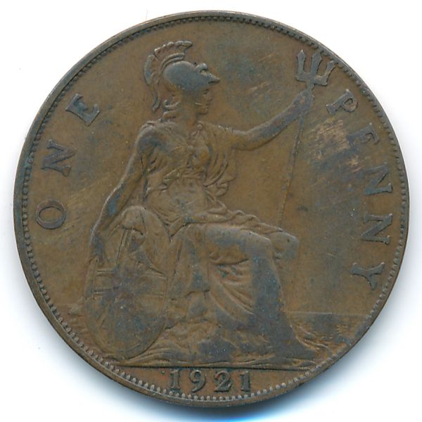 Великобритания, 1 пенни (1921 г.)
