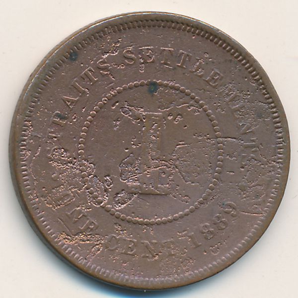 Стрейтс-Сетлментс, 1 цент (1889 г.)