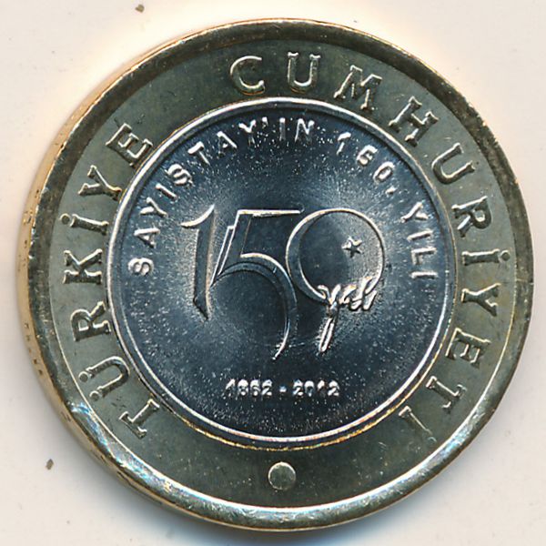 Турция, 1 лира (2012 г.)