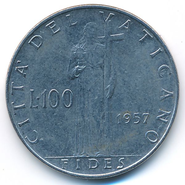 Ватикан, 100 лир (1957 г.)