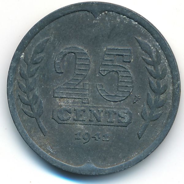 Нидерланды, 25 центов (1941 г.)