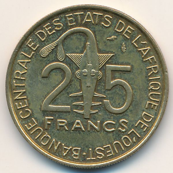 Западная Африка, 25 франков (1984 г.)