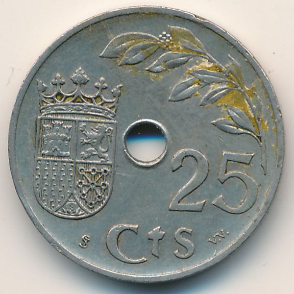 Испания, 25 сентимо (1937 г.)