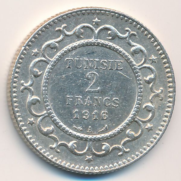 Тунис, 2 франка (1916 г.)