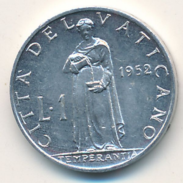 Ватикан, 1 лира (1952 г.)