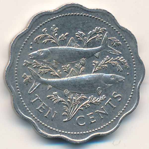 Багамские острова, 10 центов (1985 г.)