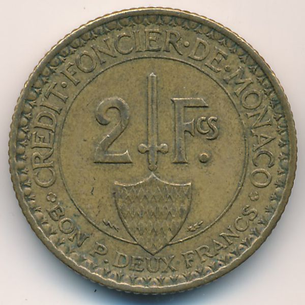 Монако, 2 франка (1926 г.)