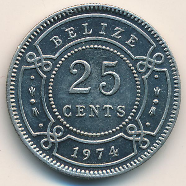 Белиз, 25 центов (1974 г.)
